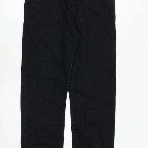 Blue Harbour Mens Black Cotton Straight Jeans Size 34 in L33 in Regular Zip
