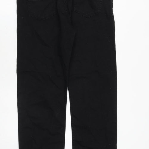 Blue Harbour Mens Black Cotton Straight Jeans Size 34 in L33 in Regular Zip