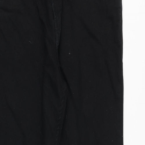 Blue Harbour Mens Black Cotton Straight Jeans Size 34 in L33 in Regular Zip