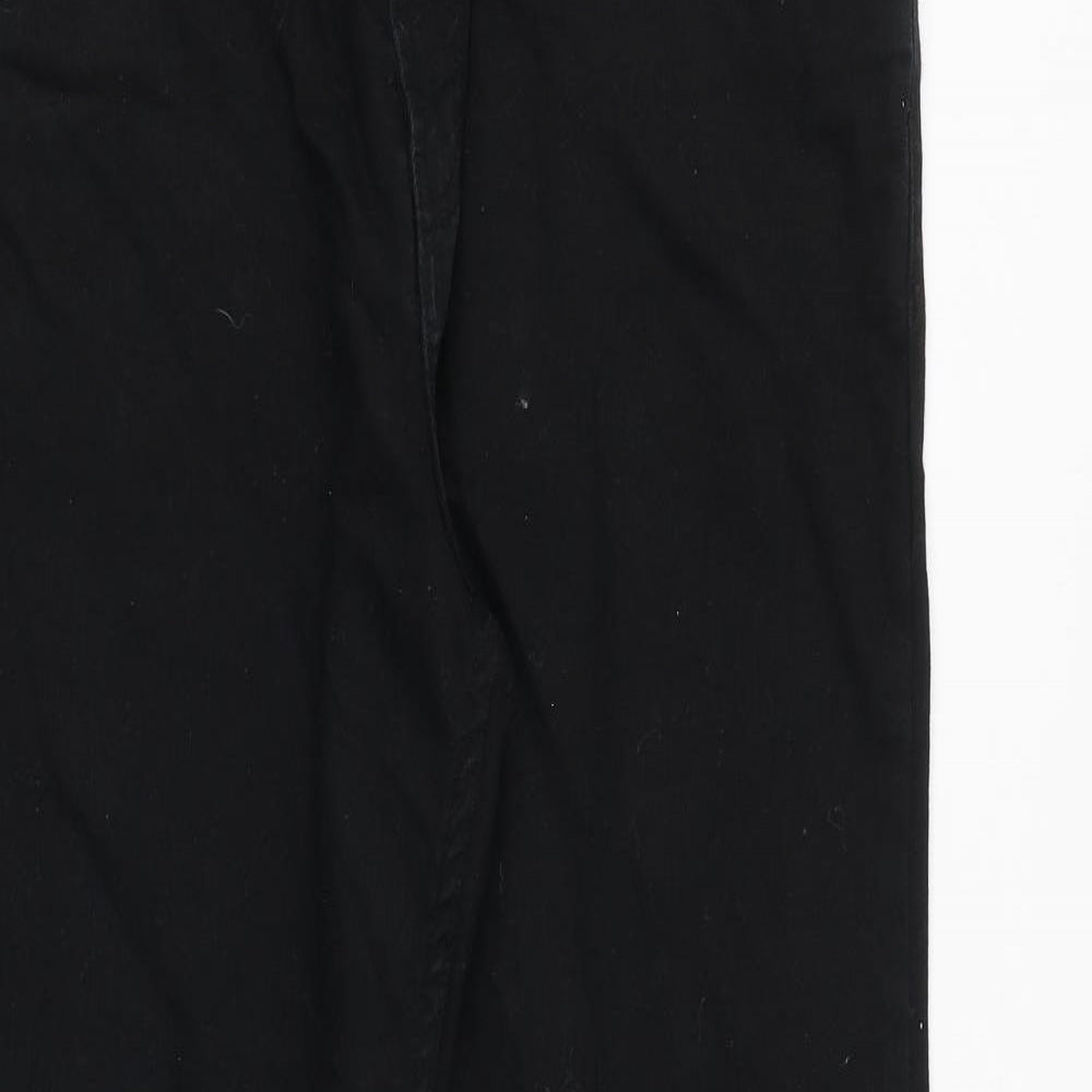 Blue Harbour Mens Black Cotton Straight Jeans Size 34 in L33 in Regular Zip