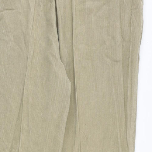 Marks and Spencer Mens Beige Cotton Trousers Size 40 in Regular Zip