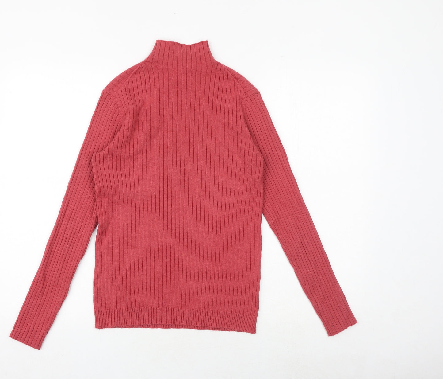 Premise Womens Red High Neck Viscose Pullover Jumper Size M