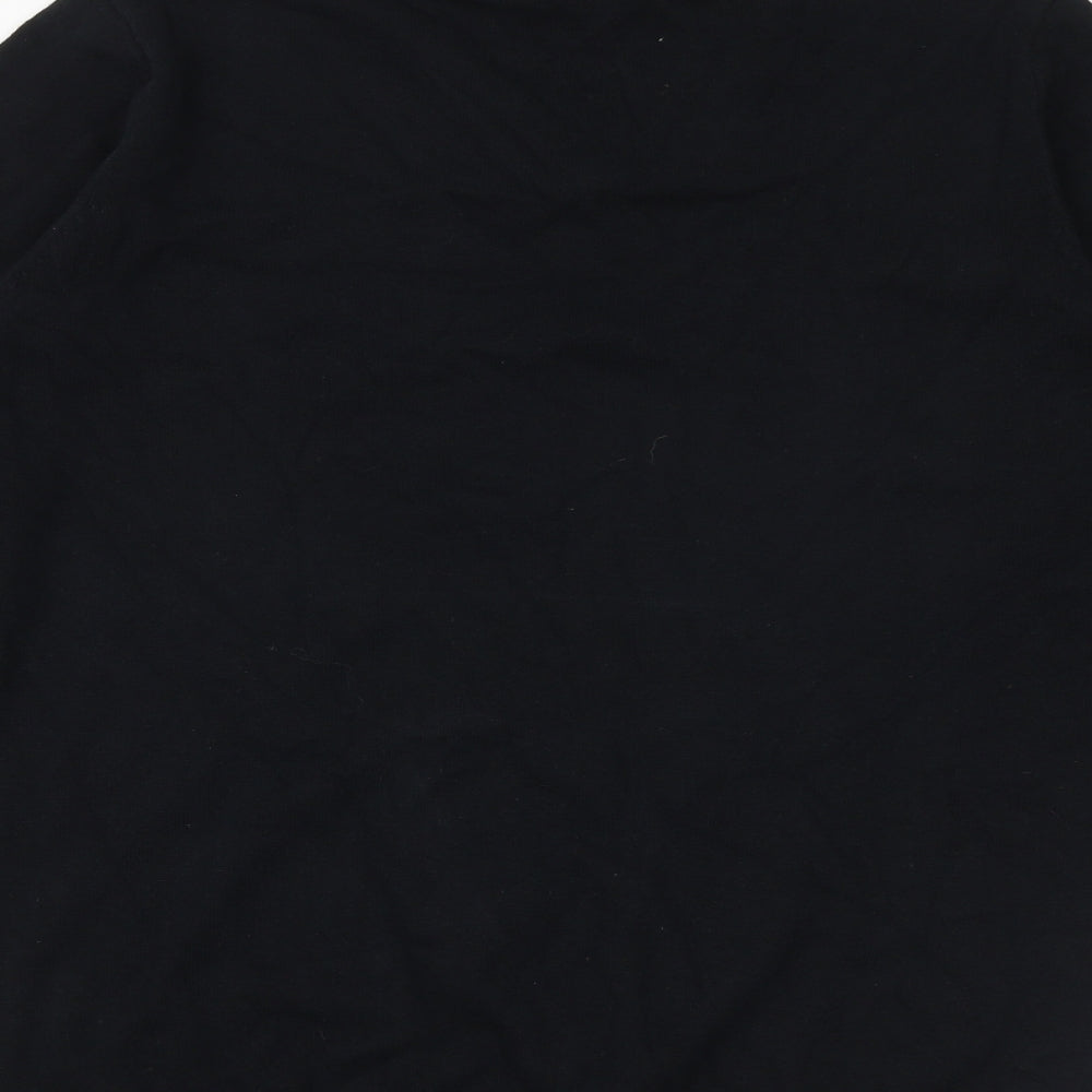 Marks and Spencer Boys Black Round Neck 100% Cotton Pullover Jumper Size 14-15 Years Pullover