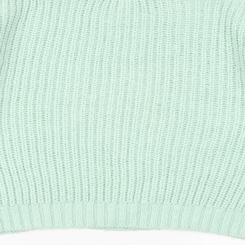 Dorothy Perkins Womens Green Round Neck Acrylic Pullover Jumper Size S