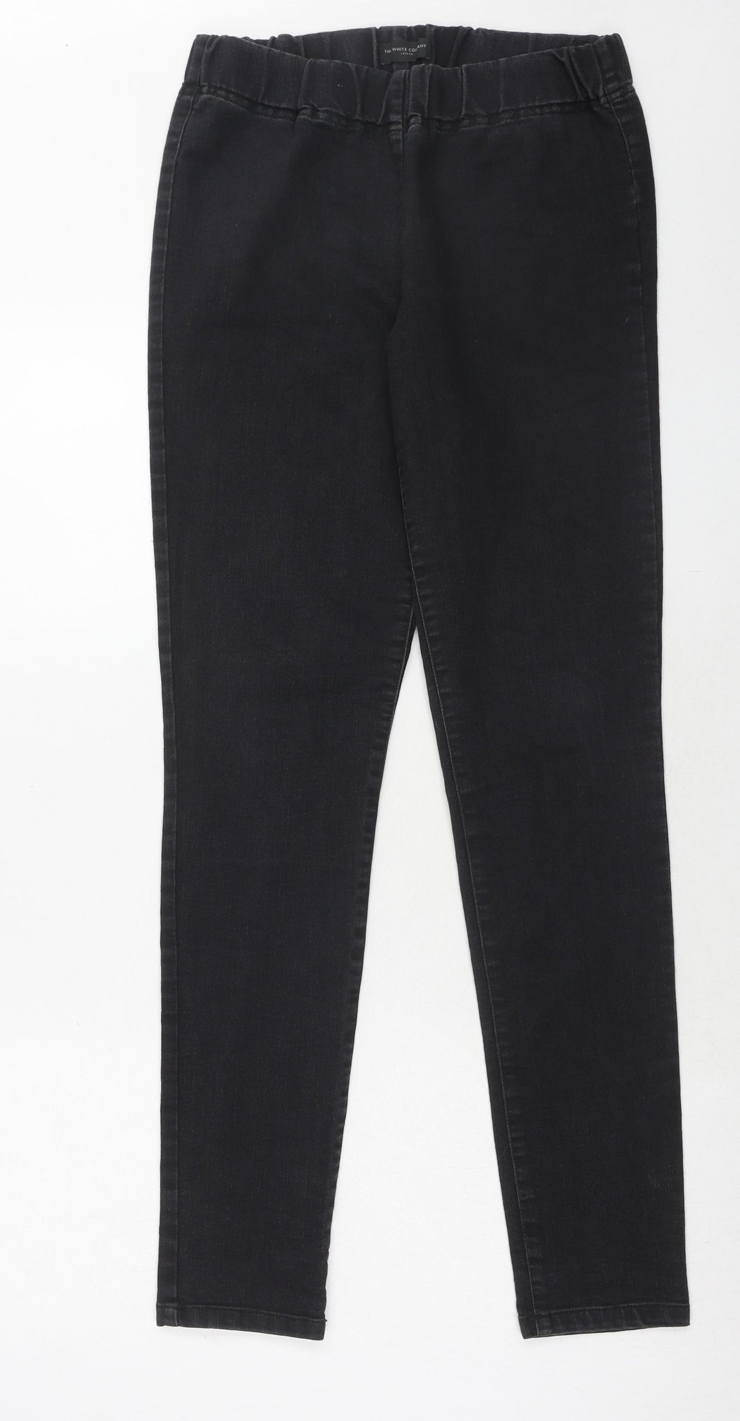 THE WHITE COMPANY Womens Black Cotton Jegging Jeans Size 12 Regular