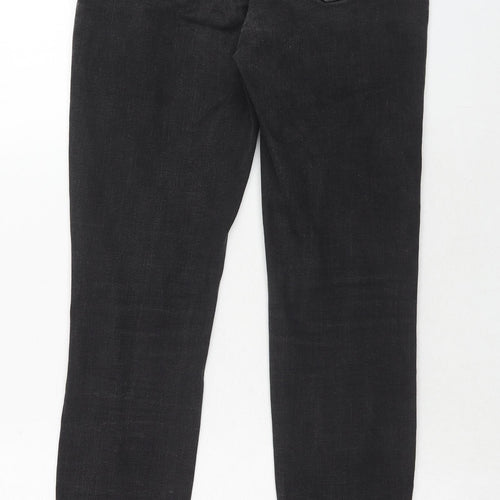 NEXT Womens Black Cotton Skinny Jeans Size 12 Regular Zip