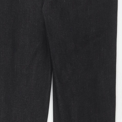 NEXT Womens Black Cotton Skinny Jeans Size 12 Regular Zip