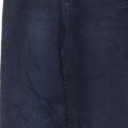 Marks and Spencer Womens Blue Cotton Skinny Jeans Size 10 Regular Zip