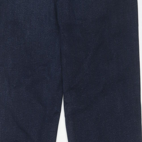 Marks and Spencer Womens Blue Cotton Skinny Jeans Size 10 Regular Zip