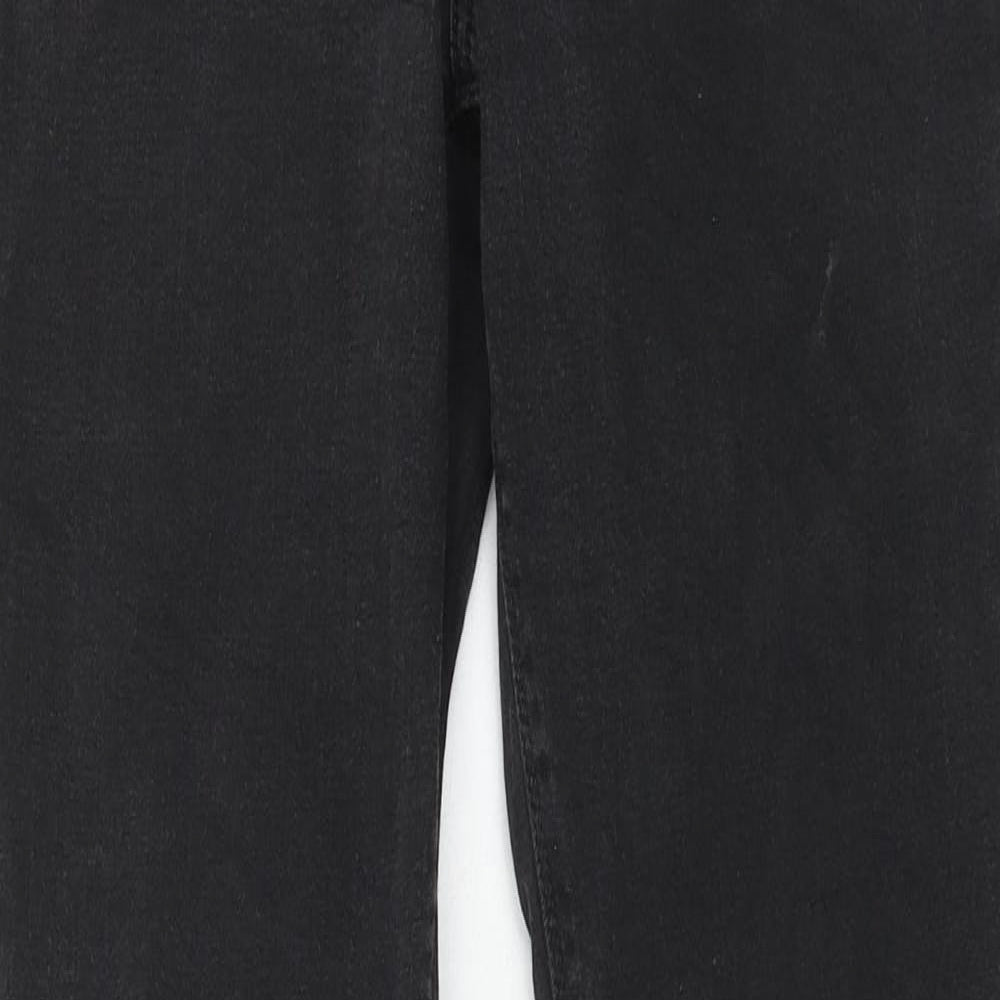 River Island Womens Black Cotton Skinny Jeans Size 10 Regular Zip