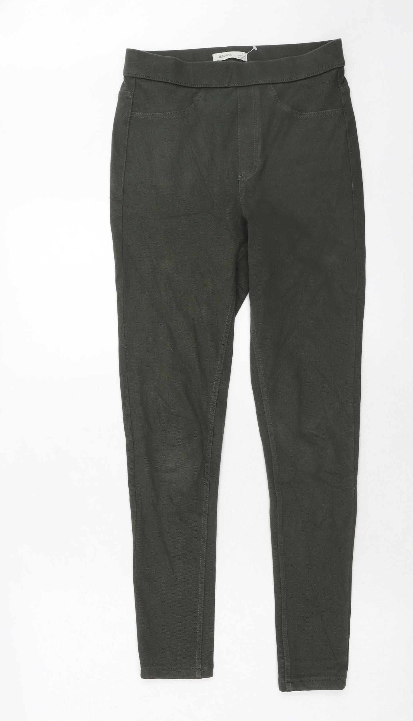 Marks and Spencer Womens Green Cotton Jegging Jeans Size 10 Regular