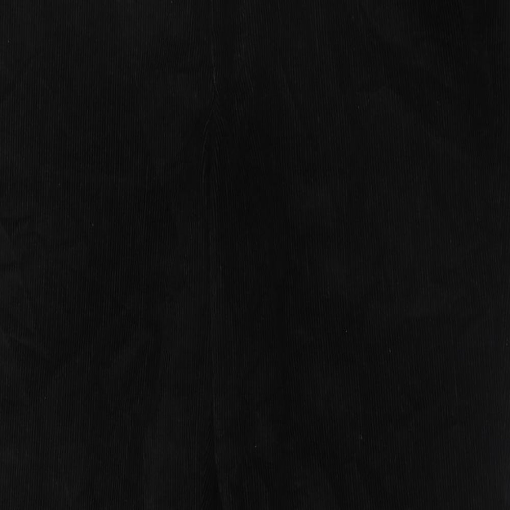 Marks and Spencer Mens Black Cotton Trousers Size 38 in L29 in Regular Zip