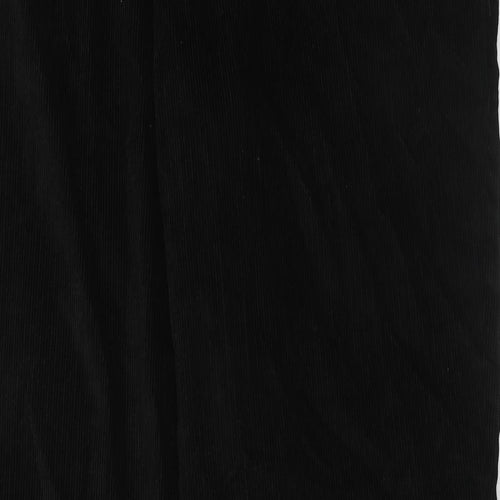 Marks and Spencer Mens Black Cotton Trousers Size 38 in L29 in Regular Zip