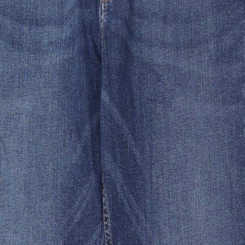 Marks and Spencer Womens Blue Cotton Skinny Jeans Size 14 Slim Zip