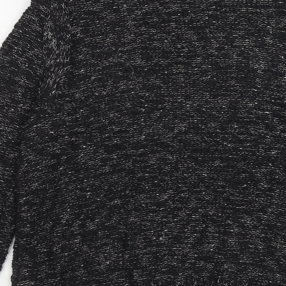 Marks and Spencer Womens Black Round Neck Cotton Pullover Jumper Size 10