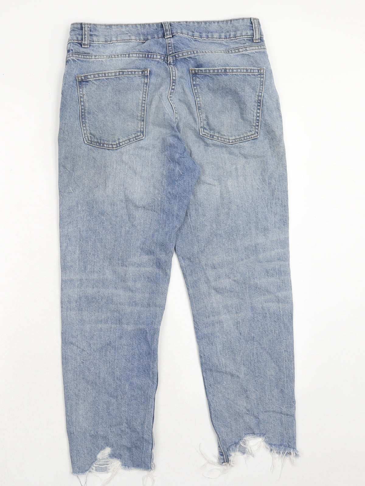 NEXT Womens Black Cotton Straight Jeans Size 10 Regular Button