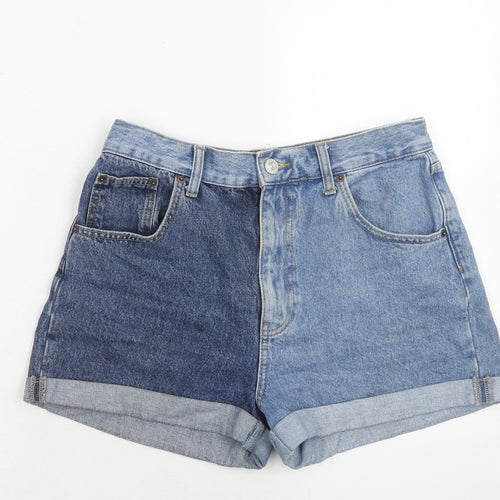 BDG Womens Blue Cotton Hot Pants Shorts Size 30 in Regular Zip