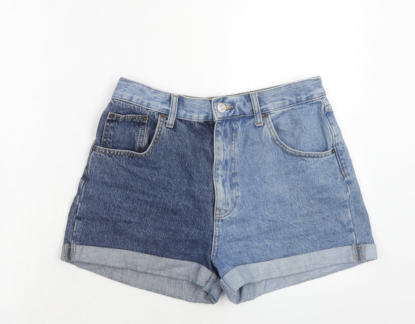 BDG Womens Blue Cotton Hot Pants Shorts Size 30 in Regular Zip