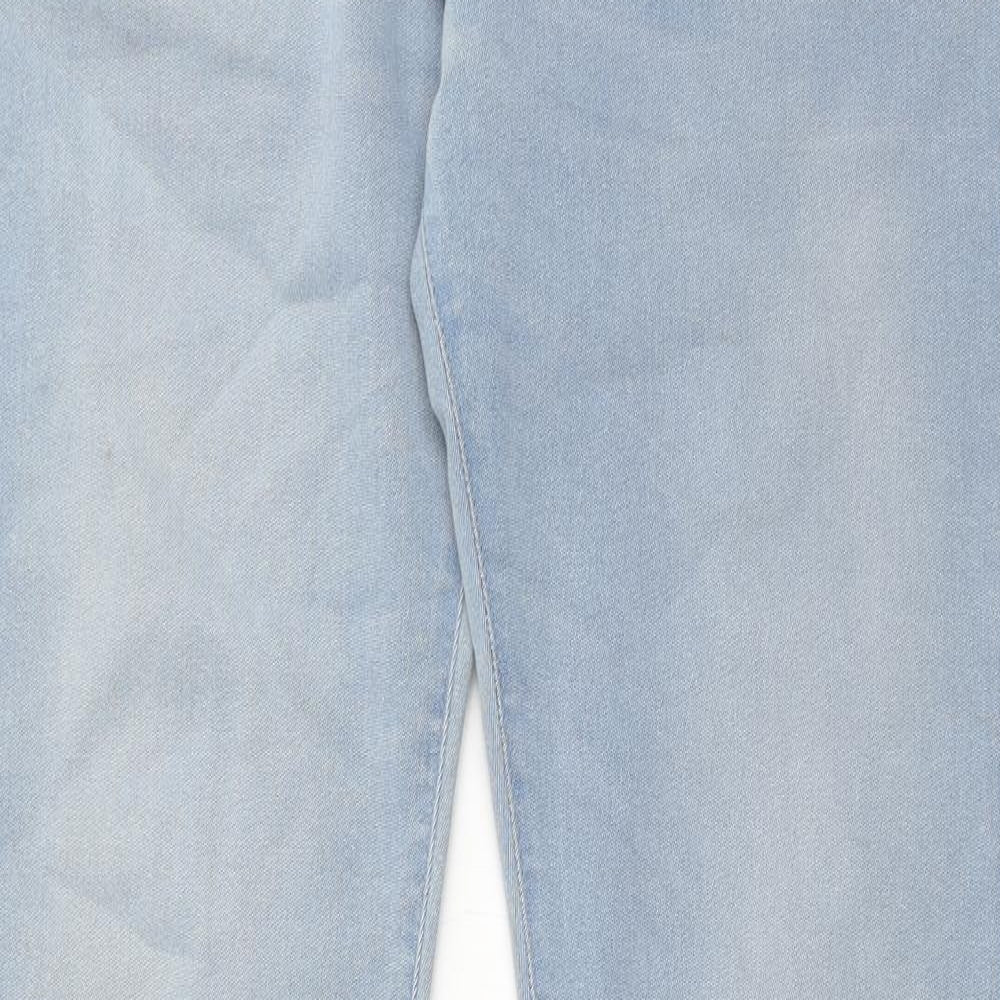 HUGO BOSS Mens Blue Cotton Skinny Jeans Size 31 in L34 in Regular Zip