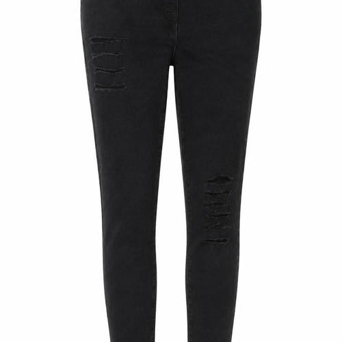 NEXT Womens Black Cotton Skinny Jeans Size 12 Regular Zip