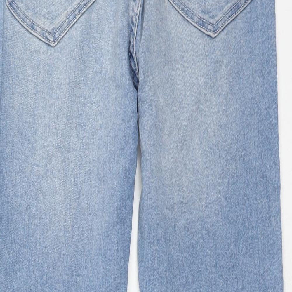 H&M Womens Blue Cotton Skinny Jeans Size 8 Regular Zip