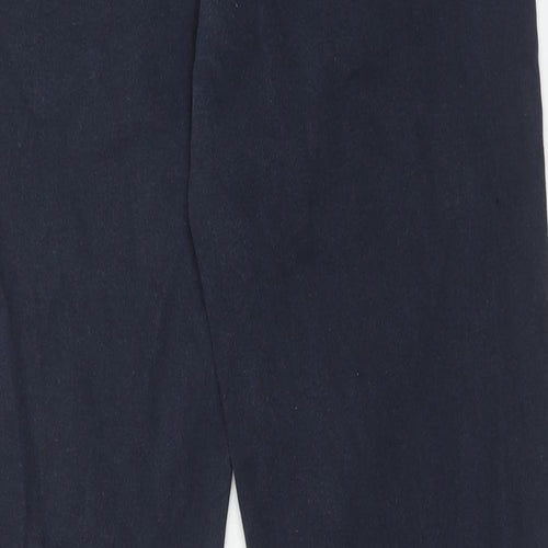 Racing Green Mens Blue Cotton Trousers Size 32 in Regular Zip