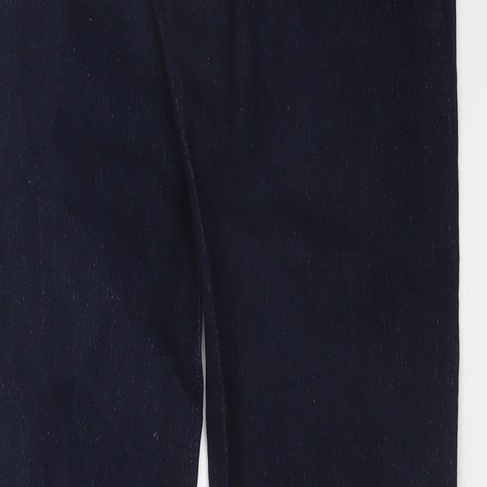 NEXT Womens Blue Cotton Straight Jeans Size 8 Slim Zip