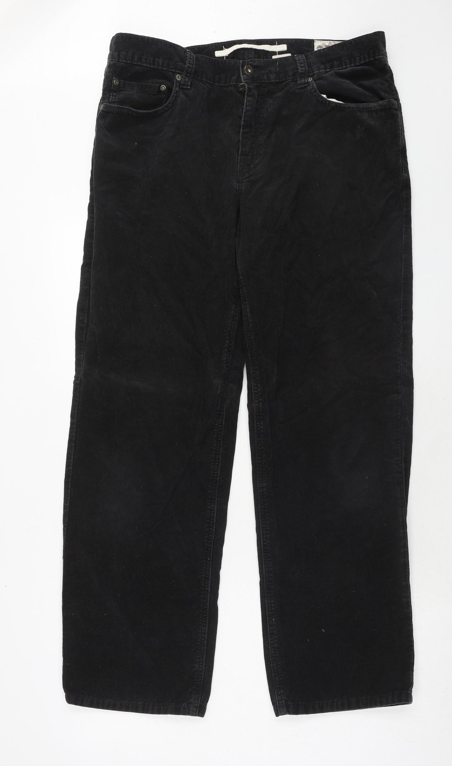 Timberland Mens Black Cotton Trousers Size 34 in Regular Zip