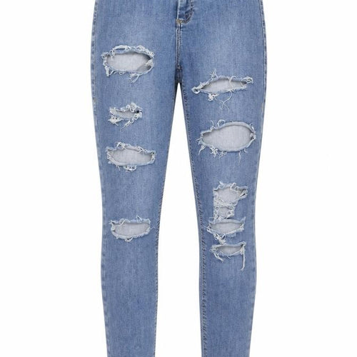 Topshop Womens Blue Cotton Skinny Jeans Size 26 in L32 in Regular Zip