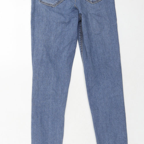 Topshop Womens Blue Cotton Skinny Jeans Size 26 in L32 in Regular Zip
