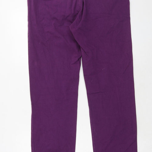 Joules Mens Purple Cotton Trousers Size 34 in Regular Zip