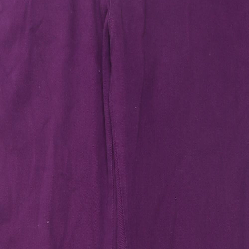 Joules Mens Purple Cotton Trousers Size 34 in Regular Zip