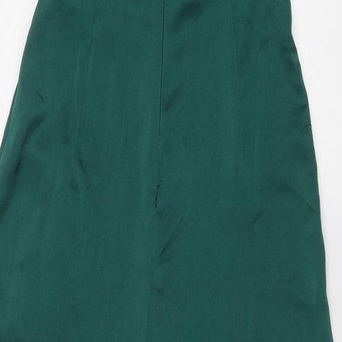 Zara Womens Green Polyester Jumpsuit One-Piece Size M Zip