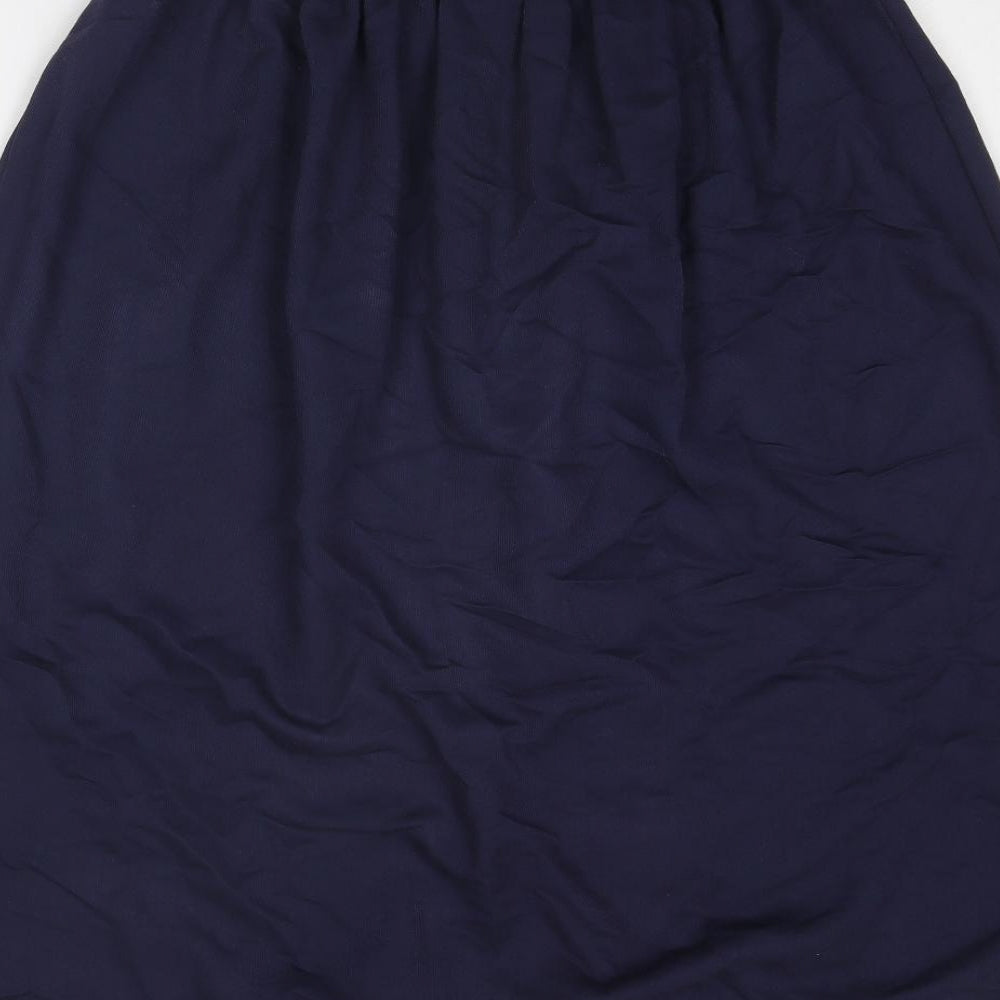 BHS Womens Blue Viscose Swing Skirt Size 18