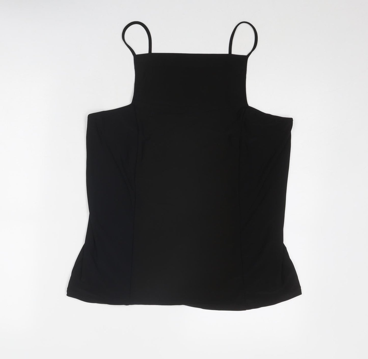 River Island Womens Black Polyester Camisole Tank Size 18 Square Neck