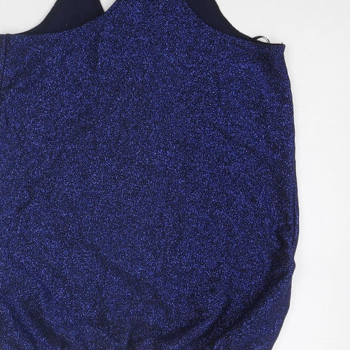NEXT Womens Blue Viscose Camisole Tank Size 6 V-Neck - Wrap Front Detail