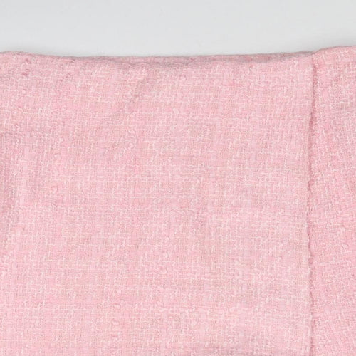 Zara Womens Pink Polyester Skort Size S Zip
