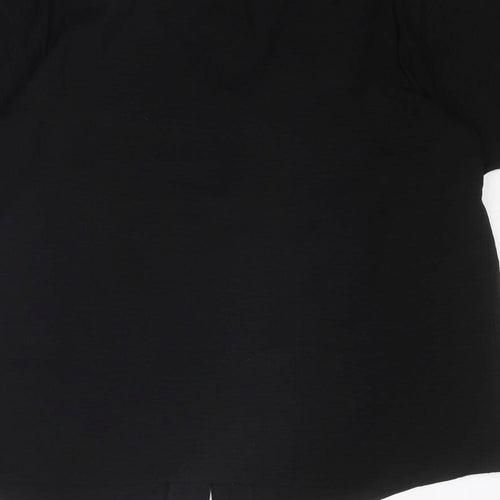 New Look Maternity Womens Black Polyester Basic Button-Up Size 10 V-Neck