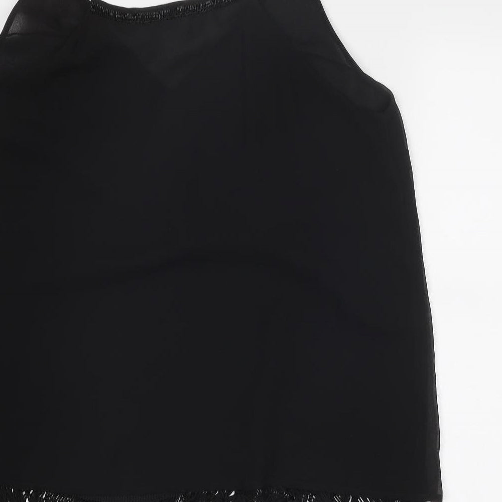 Oasis Womens Black Polyester Camisole Tank Size 16 V-Neck