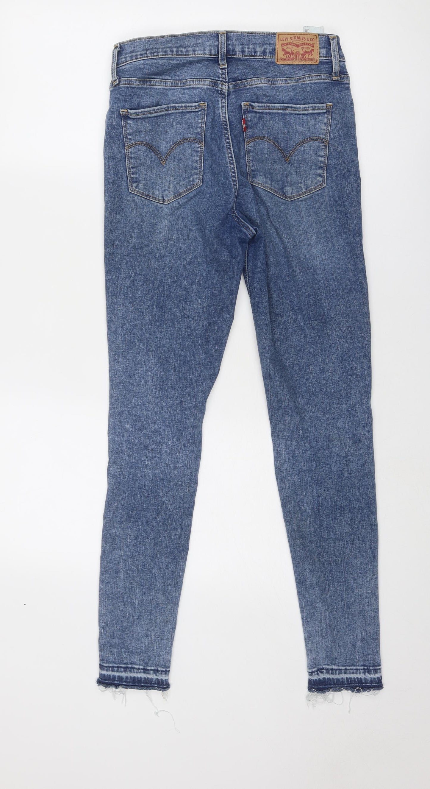 Levi's Womens Blue Cotton Skinny Jeans Size 27 in Regular Zip