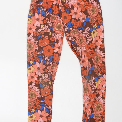 NEXT Girls Multicoloured Floral Polyester Jegging Trousers Size 9 Years Regular Pullover