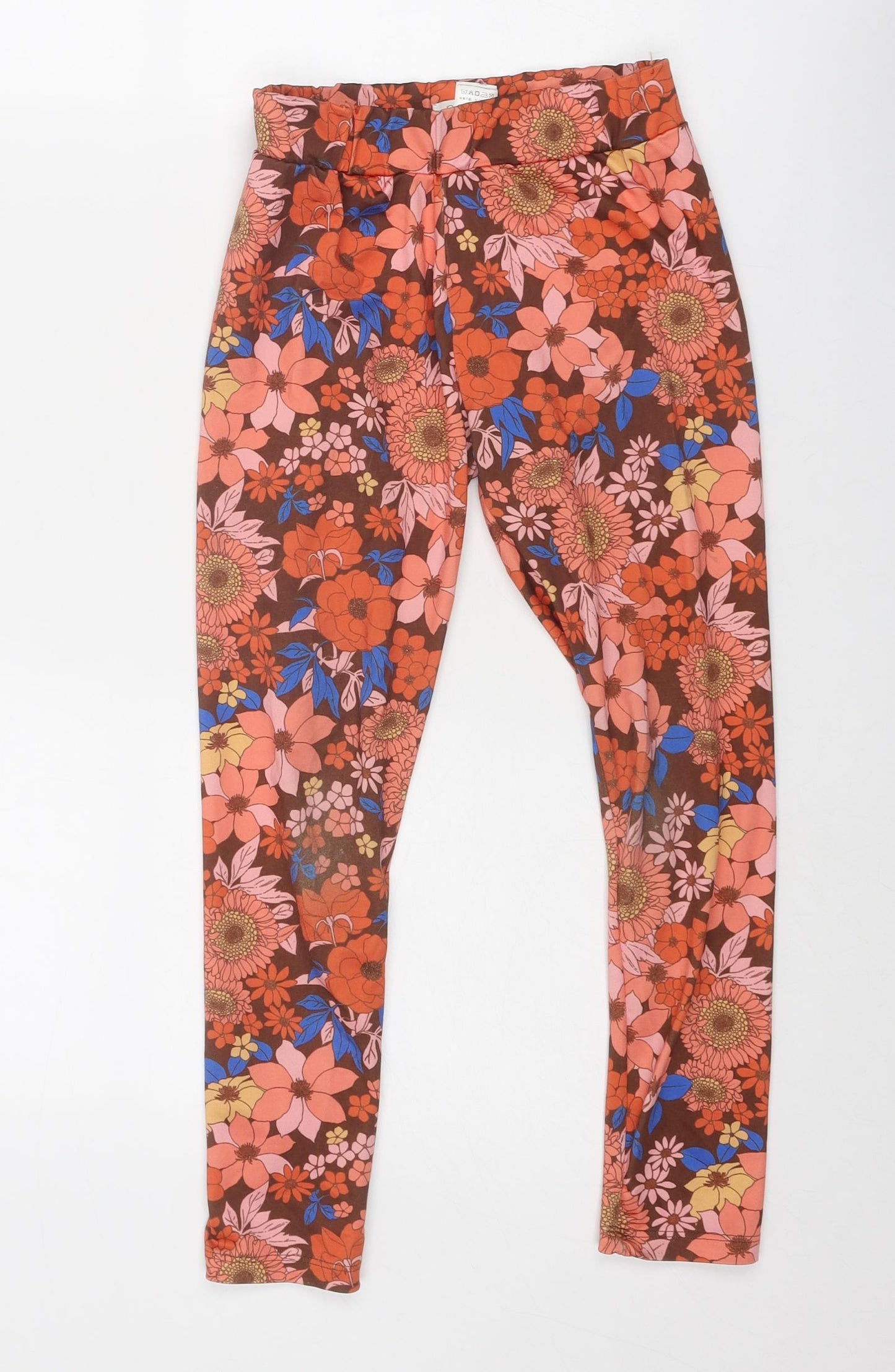 NEXT Girls Multicoloured Floral Polyester Jegging Trousers Size 9 Years Regular Pullover