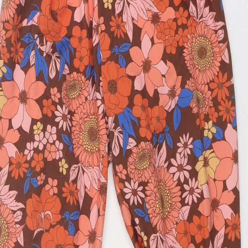 NEXT Girls Multicoloured Floral Polyester Jegging Trousers Size 9 Years Regular Pullover