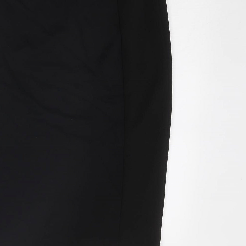 NEXT Womens Black Viscose Straight & Pencil Skirt Size 16 Zip