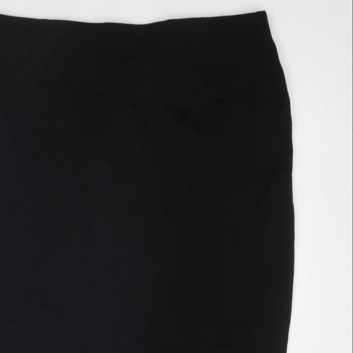 Marks and Spencer Womens Black Polyester Straight & Pencil Skirt Size 16
