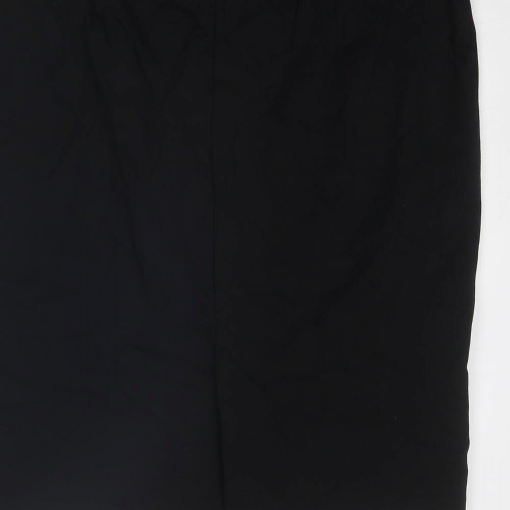Marks and Spencer Womens Black Polyester Straight & Pencil Skirt Size 16