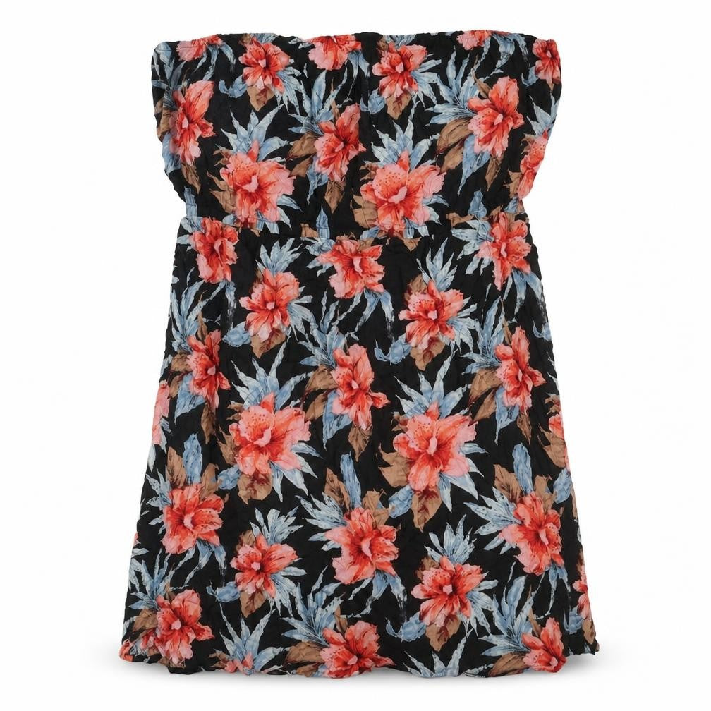New Look Womens Multicoloured Floral Viscose A-Line Size 14 Off the Shoulder Pullover