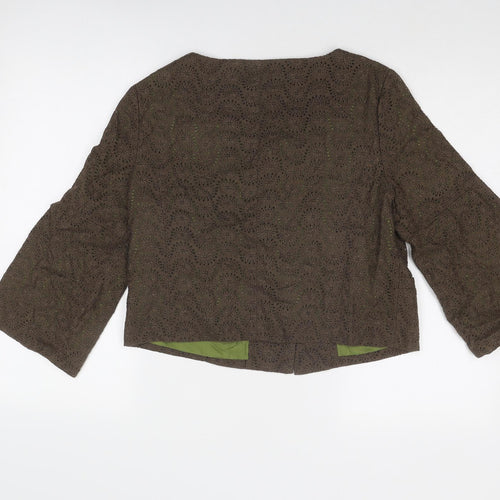 Autograph Womens Brown Jacket Size 12 Button