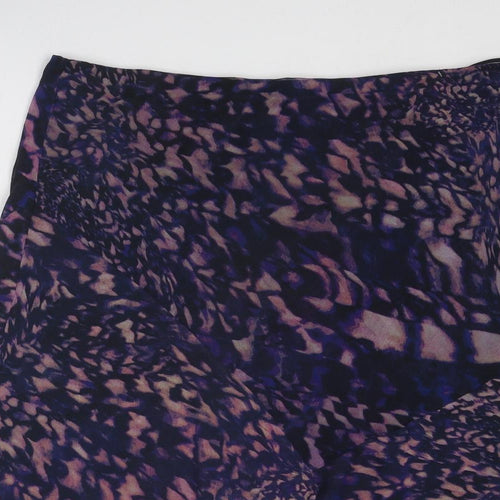 Classic Womens Purple Geometric Polyester Swing Skirt Size 20