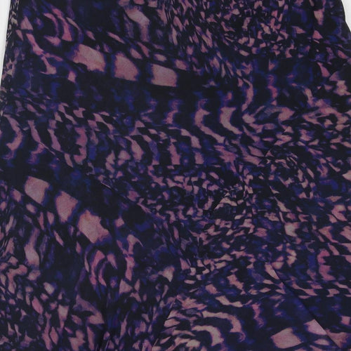 Classic Womens Purple Geometric Polyester Swing Skirt Size 20